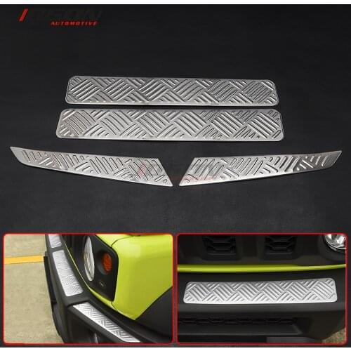 Stainless Steel Front Bumper Bottom Lip Splitter Trim Protector Panel Cover For Suzuki Jimny JB64 JB74 2019 2020 Car Accessories