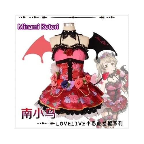 [Stock] Anime! Lovelive Minami Kotori Little Devil Awakening Cosplay Costume For Women dress+petticoats Free Shipping