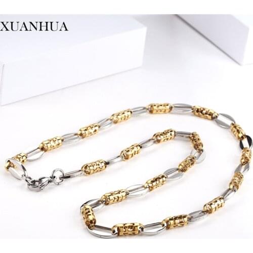 XUANHUA Stainless Steel Jewelry Chain Necklace Bracelet Set Fashion Necklaces 2019 Accessories Offers With Free Shipping