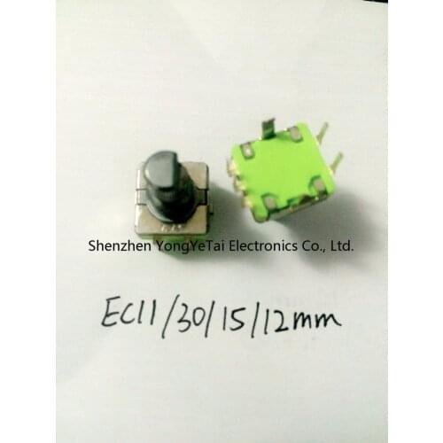 EC11 rotary encoder switch 30 positioning 15 pulse axis 12MM car digital potentiometer free shippping