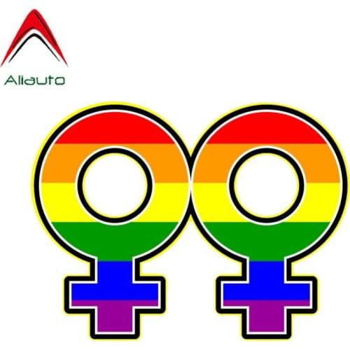 Aliauto Funny Car Sticker Pride Gay Rainbow Symbol Auto Decor Decal Cover Scratches for Motorcycles Mitsubishi Lada,13cm*10cm