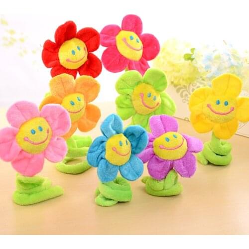 Smiley Sun Flowers Curtain Soft Buckle Flannelet Cartoon Kids Room Curtain Bandage Children Home Decoration Tieback