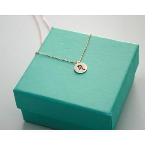 10PCS- Scorpio Necklace Signs 12 Zodiac Constellation Necklace Horoscope Astrology Disc Pendant Necklaces for Birthday Gift