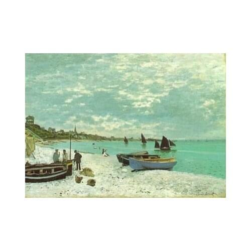 100% Hand Painted Seascape Sailboat Oil Painting Custom On Canvas Monet Art painting Reproduction Wholesale