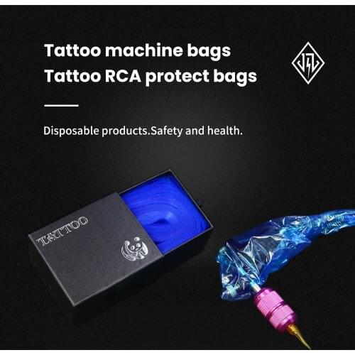 200pcs Translucent Plastic Disposable Line/Machine Bag For Tattoo Machine PVC Senior Tattoo Accessory Tool JZ Tattoo Store