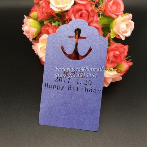 60pcs Personality Anchor wish card DIY party decoration card wish tree ornaments hanging card party event decoration supplies