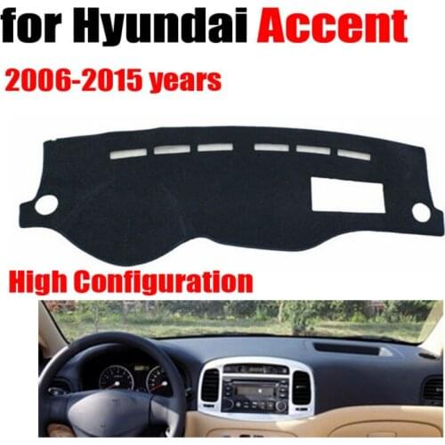 Car dashboard covers mat for Hyundai Accent 2006-2015 High Configuration Left hand drive dashmat pad dash cover auto accessories