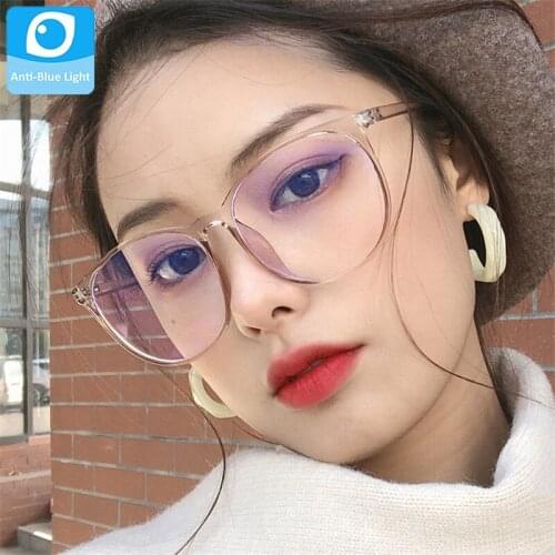 Big Frame Anti Blue Light Block Square Glasses Female Clear Lens Ultralight Eyeglasses Men Shades Women Eyewear