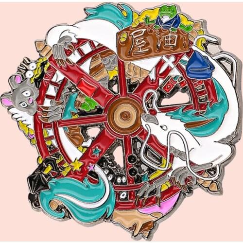 ZF3148 Anime White Dragon Clothing Accessories Enamel Pin Brooch Creative Cartoon Denim Coat Lapel Badge Jewelry Gift