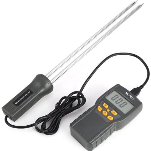 MD7822 LCD Display Digital Grain Moisture Meter Analyzer Temperature Thermometer Humidity Hygrometer water Damp Detector Tester
