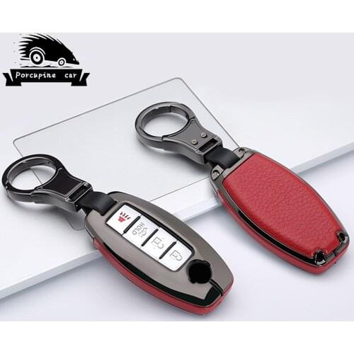 Zinc alloy leather Car Remote Key Cover Case For Nissan Qashqai J10 J11 X-Trail t31 t32 kicks Tiida Pathfinder Murano Note Juke