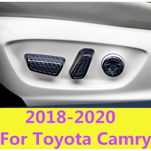 For Toyota Camry 8th Sedan 2018-2020 Seat adjustment decorative frame seat button frame Decorative sequins Modification