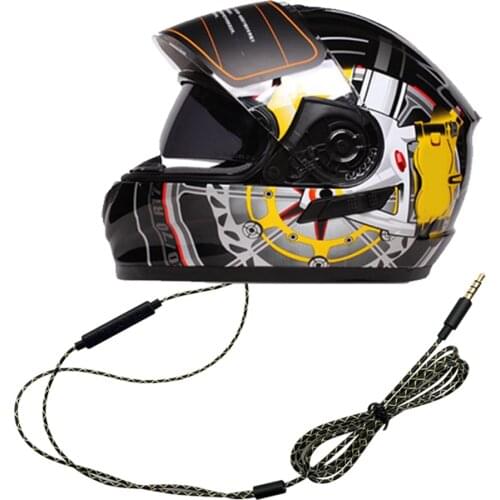 Motorcycle Helmet Headset Speakers Inline Control Headset with Mic for Motorcycle Helmet Intercom Interphone