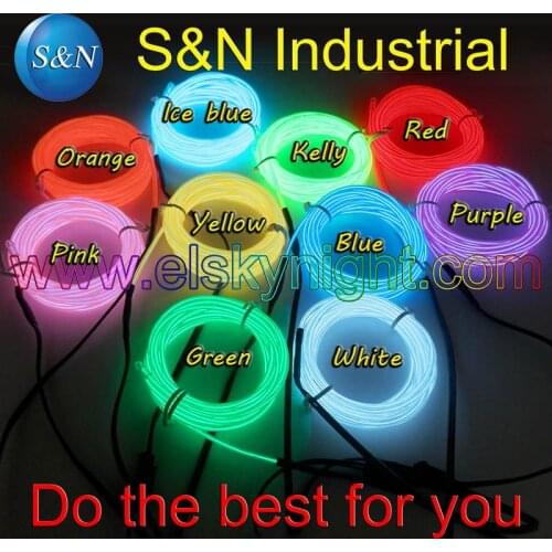 Diameter 2.3MM el wire strip tube 10different color flexiable