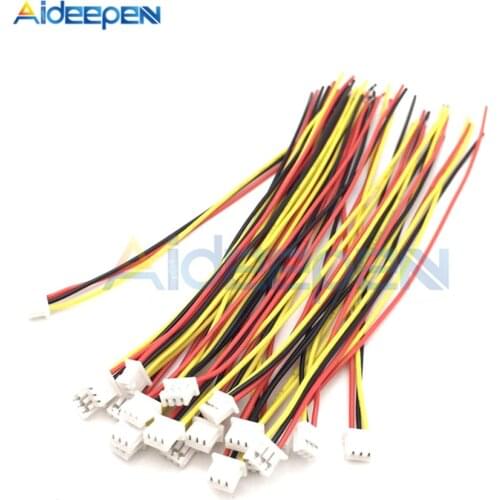 JST 3Pin 1.25mm Wire Cable Connector JST 1.25mm Male Female Connector Plug Connector 10CM Wires Cables