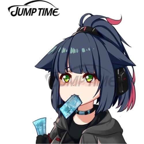 JumpTime 13 x 10.5cm For Jessica Money Design Car Stickers Anime Decal Window Windshield Waterproof Sunscreen Decals Decoration