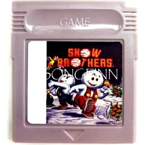 Snow Bros Memory Cartridge for 16 Bit Handheld Video Game Console Card Accessories