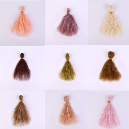 Fashion 10 pieces /lot Reborn Doll mohair 11 Colors Curly Mohair About 6 Inches In Length DIY Dolls Mohair For BJD SD Dolls