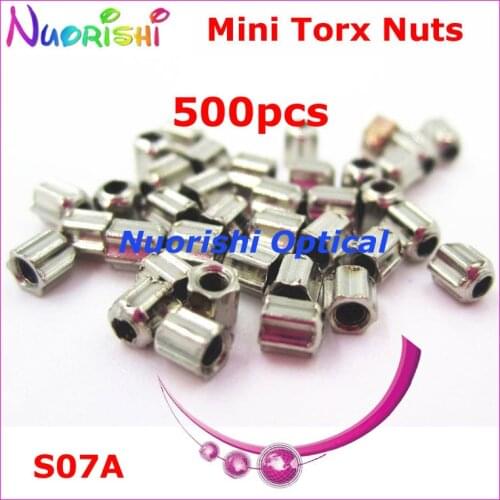 500pcs Glasses Eyewear Eyeglasses Mini Screw Torx Nuts 1.4mm 1.2mm S07A Free Shipping