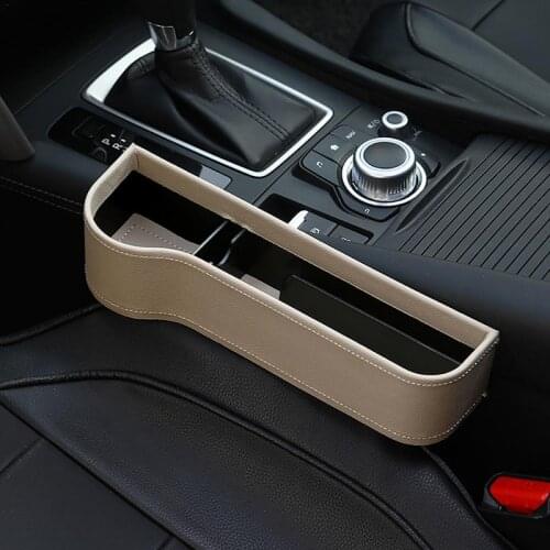 Multifunction Car Storage Box Seat Gap PU Case Pocket Car Seat Side Slit For Wallet Phone Coins Cigarette Key Card For Universal