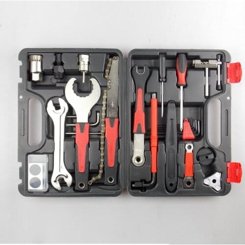 Bicycle Repair Tool Kit Bicycle Flywheel Remover Bottom Bracket Flywheel Central Axis Spoke Crank Wrench Screwdriver Tool Box