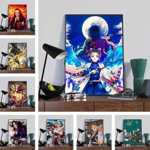 Wall Art Modular Demon Slayer Pictures Canvas Japanese Anime Hd Printed Home Decor Posters Paintings For Living Room No Frame
