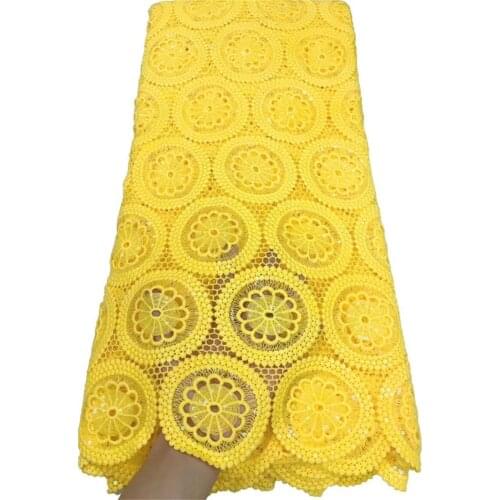 Nigerian laces Fabric With Sequins 2021 African Cord Laces Fabrics,Nigerian Guipure milk silk Lace Fabric For Wedding YTB134