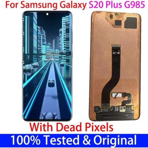 ORIGINAL AMOLED LCD For SAMSUNG Galaxy S8+ Plus G955U G955F Display Touch Screen Digitizer With Dead Dot small burn-shadows
