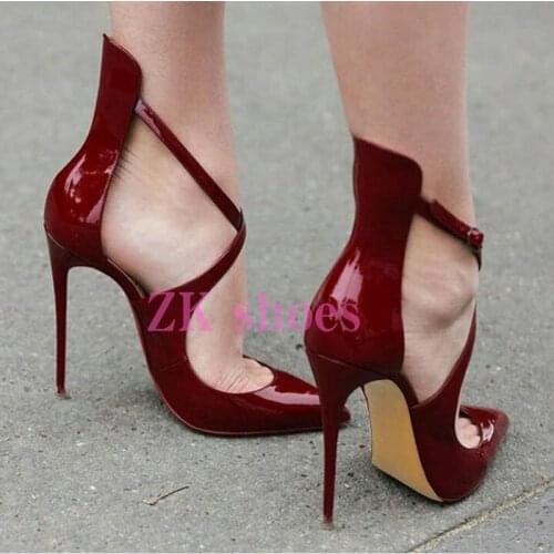 Fall 2020 new pointed sexy fashion womens single shoelace buckle decorative stilettos fashion large size sandals