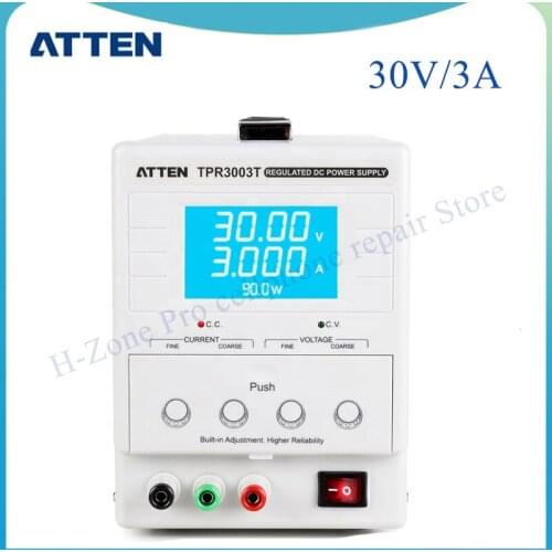 ATTEN TPR3003T 0-30V 0-3A adjustable repair mobile Single Channel 90W Linear DC Linear Power Supply