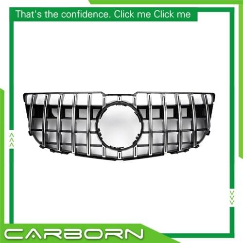 For-Mercedes For-Benz GLK-class X204 GLK200 GLK220 GLK250 GLK350 2013-2015 with Emblem GT R GTR Sport Front Bumper Racing Grille