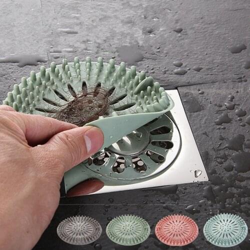 Silicone Sink Strainer Collect Drain Sewer Hair Filter Bath Stopper Floor Kitchen Accesories Gadgets Strainers
