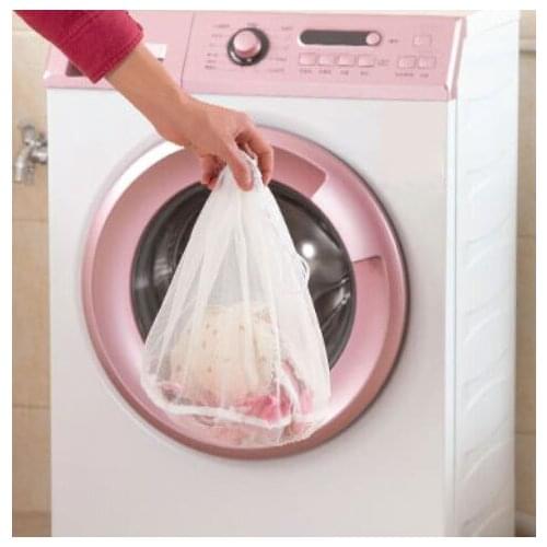 Drawstring Bra Underwear Socks Foldable Mesh Laundry Bag Household Clothes Laundry Care Accessories Household Cleaning Tools #W5