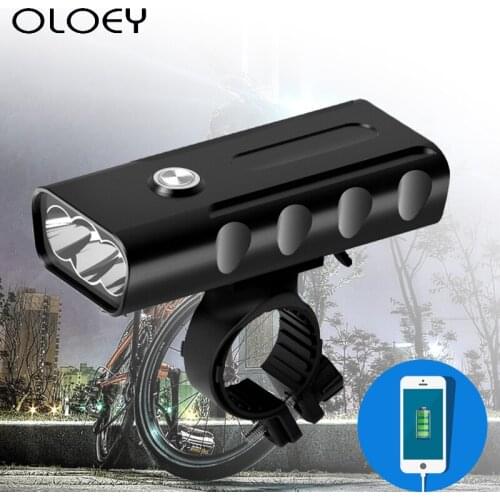 5200mAh USB Rechargeable Bike Light Waterproof Accessories Rotation Front Cycling Night Safety Aluminum Alloy Bicycle Outdoor