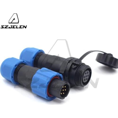 SD13 Type , 7 pin Waterproof Connector Plug Socket 7-pin power cord connector, 7-pin male socket, female plug