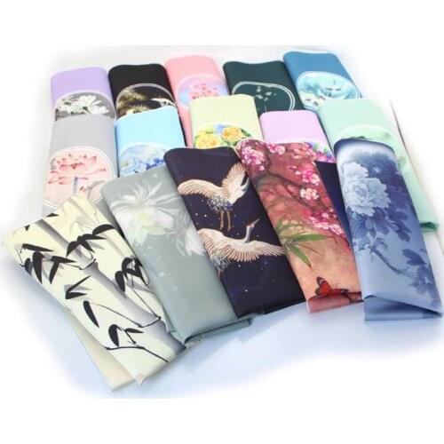 SMTA Crane Flower The Cloth Patchwork Fabrics By The Meter Fabric For Sewing For Needlework 29*49cm D20