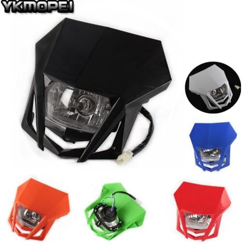 Universal Headlights Headlamp For CR YZ RM KX EXC DR Husaberg Husky Gas Gas CRF YZF WRF KXF KLX RMZ RMX DRZ Black