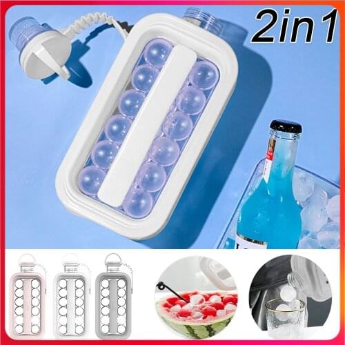 Ice Ball Maker 2In1 Portable Creative Ice Kettle Multifunctional Ice Making Box Drink DIY Ice Cube Mold Outdoor Bar Kitchen Tool