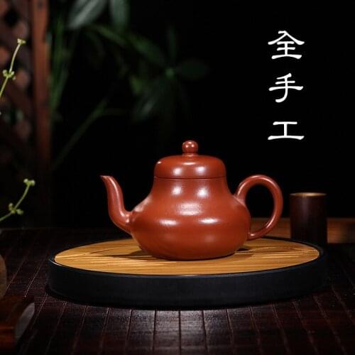 Yixing recommended fidelity quality goods wrinkled skin mud all hand jun zhu DE engraved words in selling new teapot