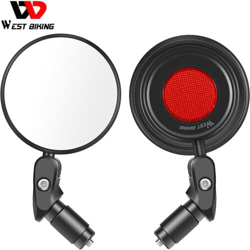 WEST BIKING Bicycle Rearview Mirror 360 Rotate Adjustable Handlebar Back Sight MTB Road Bike Rear View Mirrors Accessories