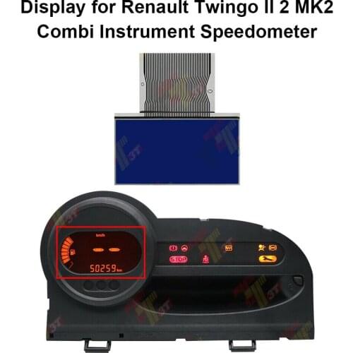 LCD DISPLAY with Ribbon / Flat Cable for Renault Twingo II 2007-2013