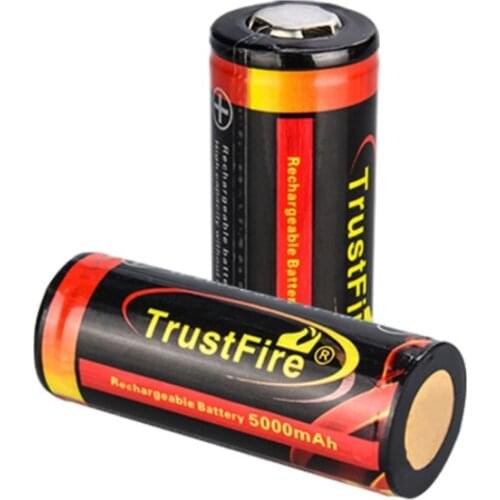 1Pc 26650 5000mAh Li-ion 3.7V Rechargeable Battery for LED Flashlight Torch