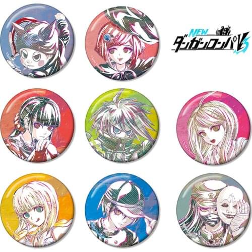 1pc 58MM Danganronpa: Trigger Happy Havoc V3 Badge Iron Metal Brooch Button Round Icons