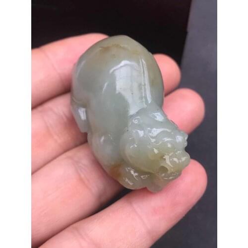 100% Natural hetian A sugar brave jade pendant necklace unique design jadeite jade necklace men jewelry pendants jade gift