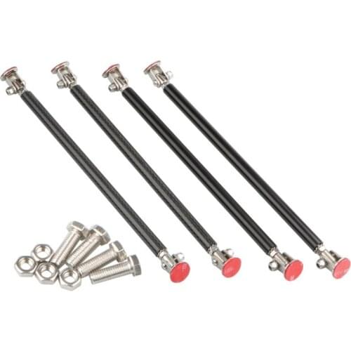 2pcs/set Universal Car Front Rear Bumper Adhensive Lip Splitter Rods Adjustable Support Bars 15cm 20cm