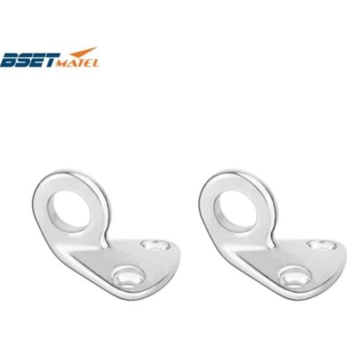 2PCS BEST MATEL Stainless Steel 316 Pad Eye Fender Fending Hook Rope Boat Sail Tug Ship marine Hardware coat cap hook