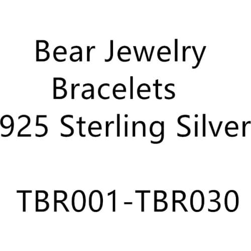 B01 925 Sterling Silver Bracelet For Women Spanish Classic Bear Jewelry Female Fashion Bracelets Coding TBR001-TBR030