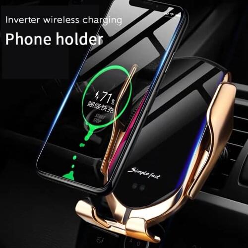 10W R2 Car Fast Wireles Charger Automatic Clamping Infrared Induction Qi Wireless Charger For iPhone XS Samsung Xiaomi Huawei LG