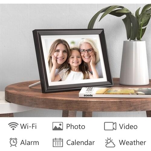 Dragon Touch Digital Photo Frame Classic10 WiFi 10 inch LED IPS Touch Screen HD Display Picture Frame Share Photos via App Email
