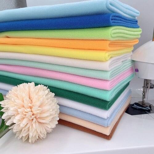 1 piece 17.7in x17.7in handmade fleece doll fabric cheapest 20 colors home textiles DIY materials patchwork sewing tricot fabric